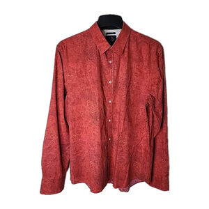 John Lennon Men's Shirt Size XL Stretch Cotton Button Down Mottled Patten